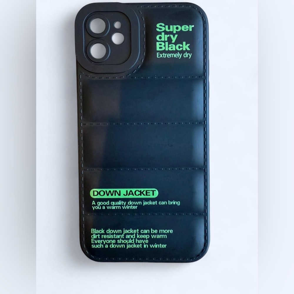 iPhone 11 Case - Puffer Jacket Style (Black)